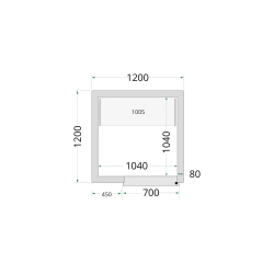 Panneaux de chambre froide 80 mm CR 120x120x220 - TEFCOLD - 43975