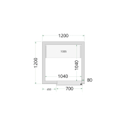 Panneaux de chambre froide 80 mm CR 120x120x220 - TEFCOLD - 43975