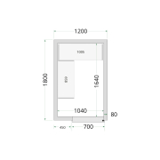 Panneaux de chambre froide 80 mm CR 120x180x220 - TEFCOLD - 44033