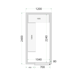 Panneaux de chambre froide 80 mm CR 120x240x220 - TEFCOLD - 44037