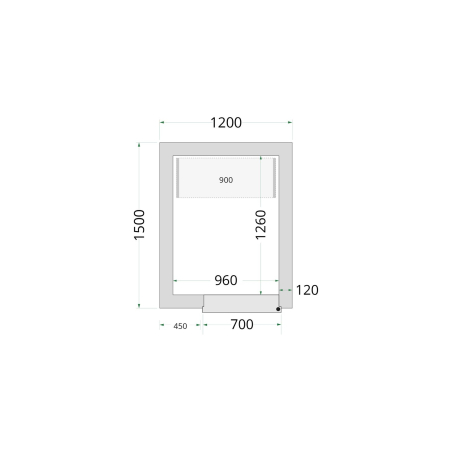 Panneaux de chambre froide 80 mm CR 150x180x220 - TEFCOLD - 44061