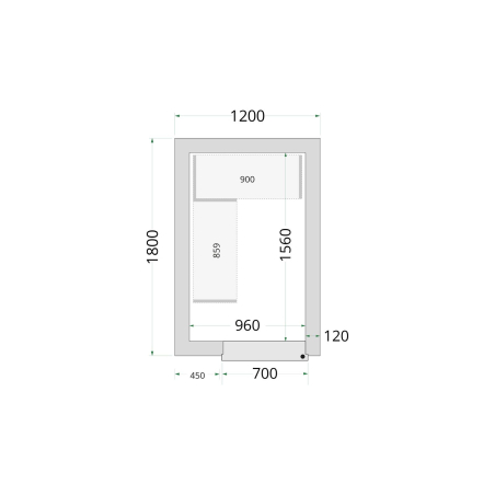 Panneaux de chambre froide 80 mm CR 150x240x220 - TEFCOLD - 44066