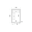Panneaux de chambre froide 80 mm CR 150x240x220 - TEFCOLD - 44066