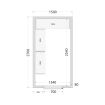 Panneaux de chambre froide 80 mm CR 150x270x220 - TEFCOLD - 44068