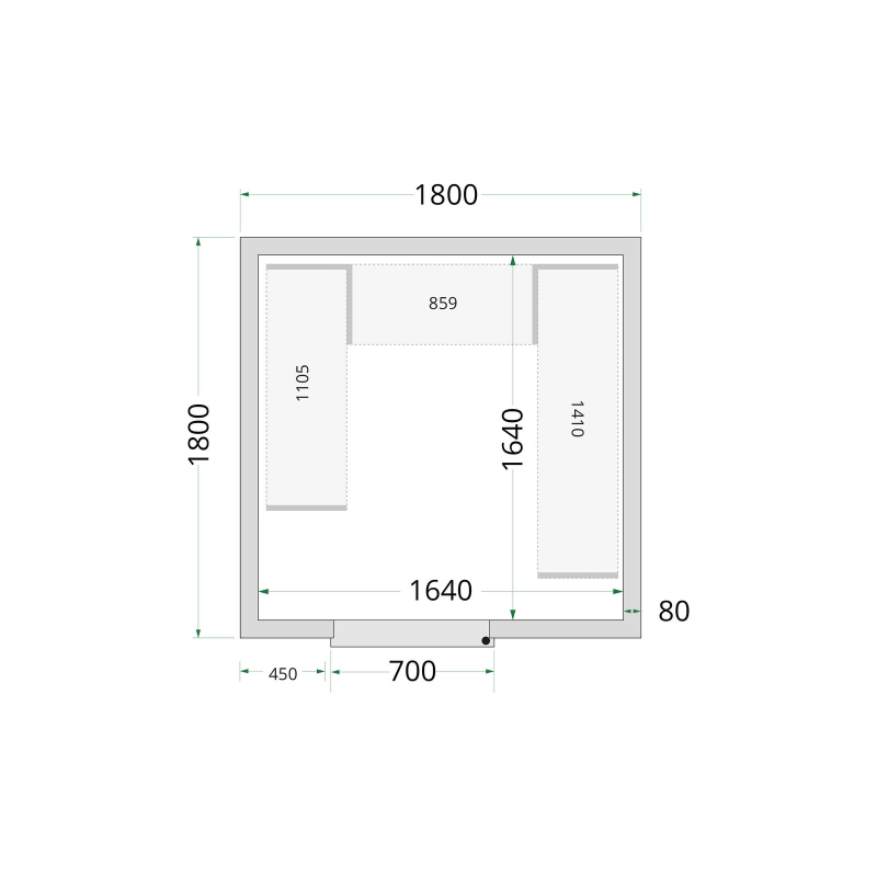 Panneaux de chambre froide 80 mm - 44072 - Tefcold