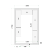 Panneaux de chambre froide 80 mm CR 180x270x220 - TEFCOLD - 44078