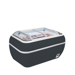 Cong&eacute;lateur de supermarch&eacute; gris TWIN HEAD A-F - TEFCOLD - 17335