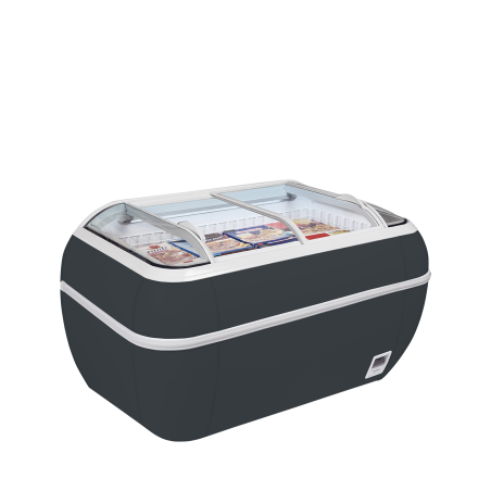 Cong&eacute;lateur de supermarch&eacute; gris TWIN HEAD A-F - TEFCOLD - 17335