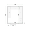 Panneaux de chambre froide 80 mm CR 210x240x220 - TEFCOLD - 44083