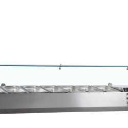 Vitrine r&eacute;frig&eacute;r&eacute;e GN1/4 GVC33-160 - TEFCOLD - 33590