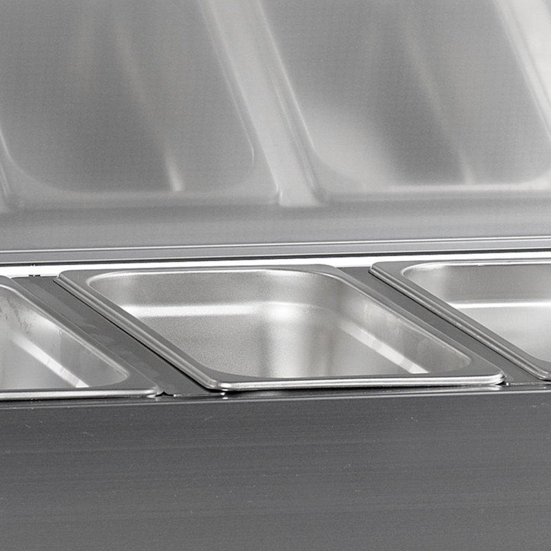 Vitrine r&eacute;frig&eacute;r&eacute;e GN1/4 GVC33-160 S/S - TEFCOLD - 33591