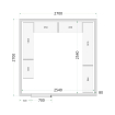 Panneaux de chambre froide 80 mm CR 270x270x220 - TEFCOLD - 44093