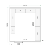 Panneaux de chambre froide 80 mm CR 270x300x220 - TEFCOLD - 44095