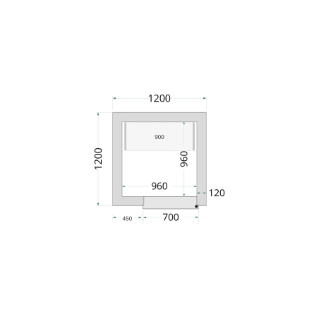 Panneaux de chambre cong&eacute;lation 120 mm CR 120x120x220 - TEFCOLD - 44134