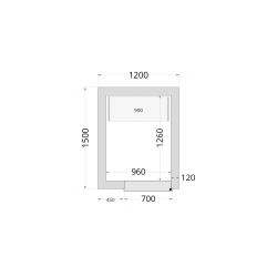 Panneaux de chambre cong&eacute;lation 120 mm CR 120x150x220 - TEFCOLD - 44135