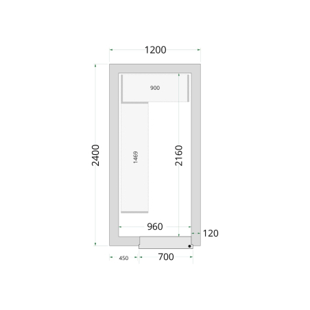 Panneaux de chambre cong&eacute;lation 120 mm CR 120x240x220 - TEFCOLD - 44138