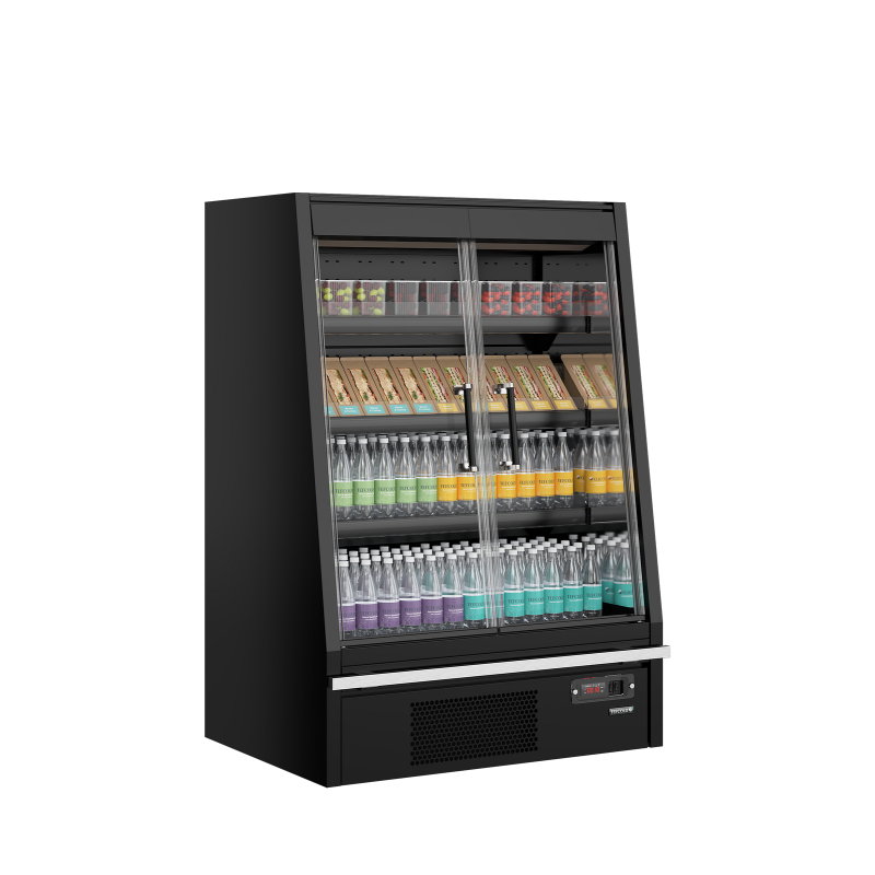 Gekoelde vitrine voor supermarkt Galaxy+ GPL10FGD Black - Tefcold - 47542