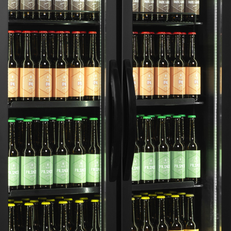 Vitrine r&eacute;frig&eacute;r&eacute;e noire FS890H BLACK - TEFCOLD - 34753