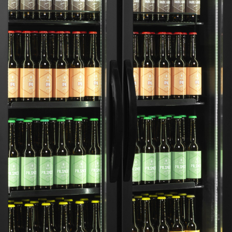 Vitrine r&eacute;frig&eacute;r&eacute;e noire FS890H BLACK - TEFCOLD - 34753