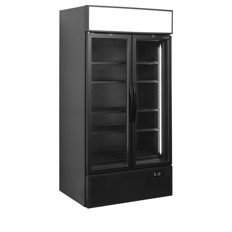 Zwarte koelvitrine FSC1000H BLACK - TEFCOLD - 34754