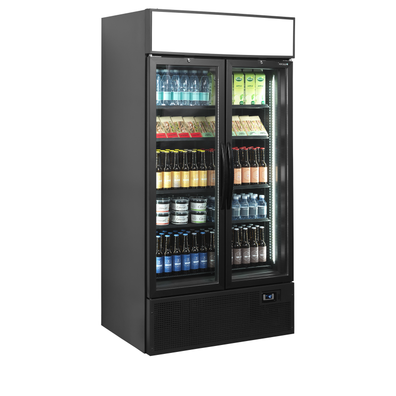 Zwarte koelvitrine FSC1000H BLACK - TEFCOLD - 34754