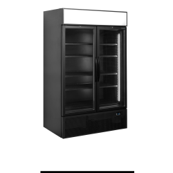 Vitrine r&eacute;frig&eacute;r&eacute;e noire -...