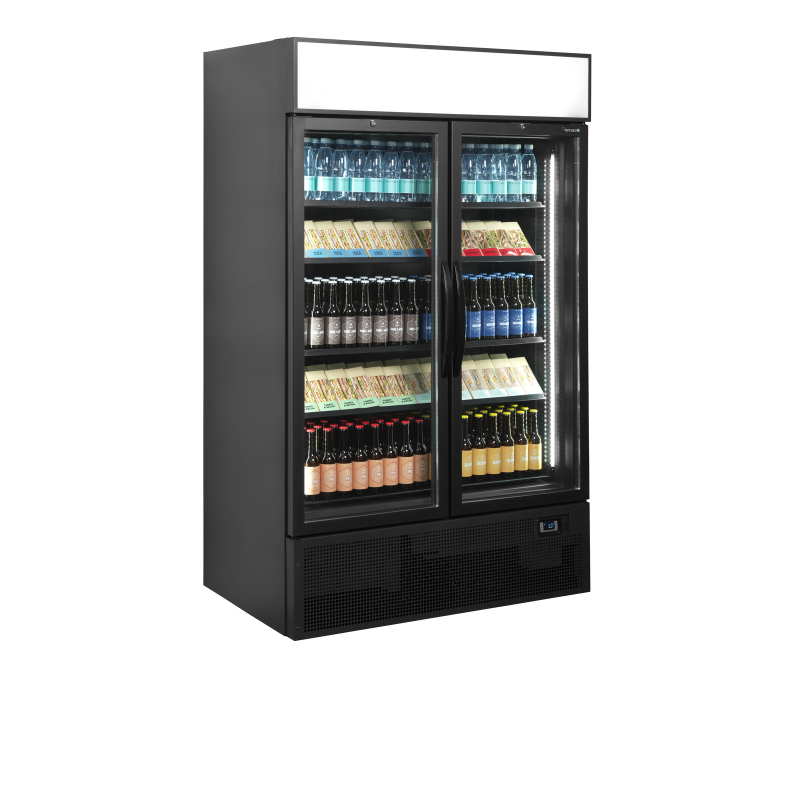 Zwarte koelvitrine FSC1200H BLACK - TEFCOLD - 34756