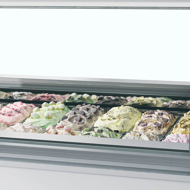Vitrine ventil&eacute;e pour glace en bac MILLENNIUM LX12 - TEFCOLD - 20330