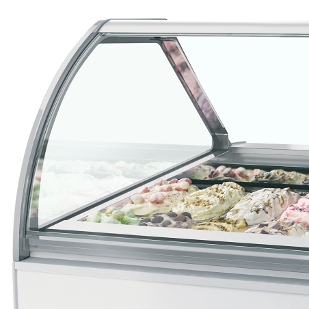 Vitrine ventil&eacute;e pour glace en bac MILLENNIUM LX16 - TEFCOLD - 20331