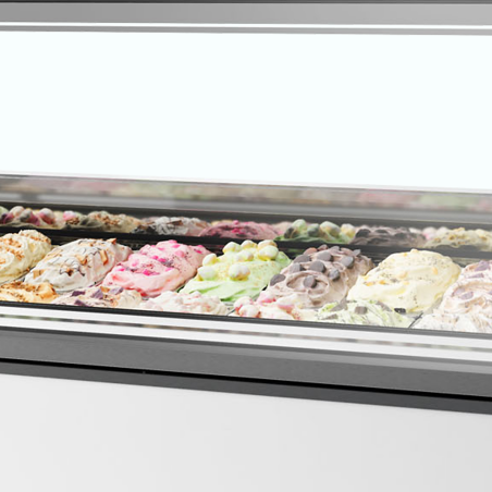 Vitrine ventil&eacute;e pour glace en bac MILLENNIUM ST24 - TEFCOLD - 20338