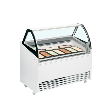 Vitrine ventil&eacute;e pour glace en bac BERMUDA VIEW RV10 - TEFCOLD - 20357