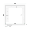 Panneaux de chambre cong&eacute;lation 120 mm CR 300x300x220 - TEFCOLD - 44161