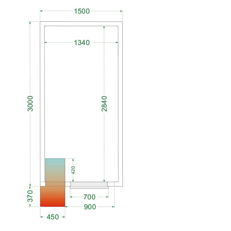 Chambre froide (Complet avec monobloc) CRPF1530 - TEFCOLD - 44174