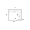 Panneaux de chambre cong&eacute;lation 120 mm CR 180x150x220 - TEFCOLD - 44363