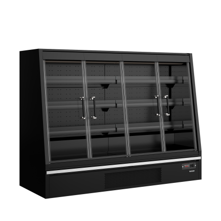 Vitrine r&eacute;frig&eacute;r&eacute;e pour supermarch&eacute; Galaxy+ GPL20FGD Black - TEFCOLD - 48026