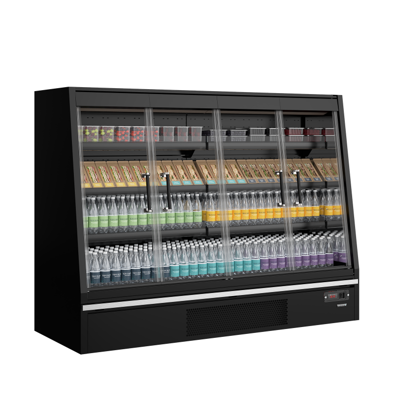 Vitrine r&eacute;frig&eacute;r&eacute;e pour supermarch&eacute; Galaxy+ GPL20FGD Black - TEFCOLD - 48026