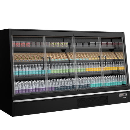 Vitrine r&eacute;frig&eacute;r&eacute;e pour supermarch&eacute; Galaxy+ GPL26FGD Black - TEFCOLD - 48033
