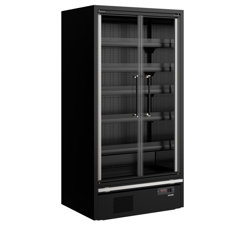 Vitrine r&eacute;frig&eacute;r&eacute;e pour supermarch&eacute; Galaxy+ GP10FGD Black - TEFCOLD - 43813