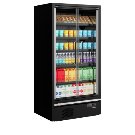 Vitrine r&eacute;frig&eacute;r&eacute;e pour supermarch&eacute; Galaxy+ GP10FGD Black - TEFCOLD - 43813