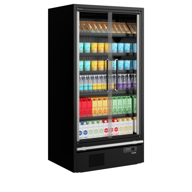 Vitrine r&eacute;frig&eacute;r&eacute;e pour supermarch&eacute; Galaxy+ GP10FGD Maxi Black - TEFCOLD - 48092
