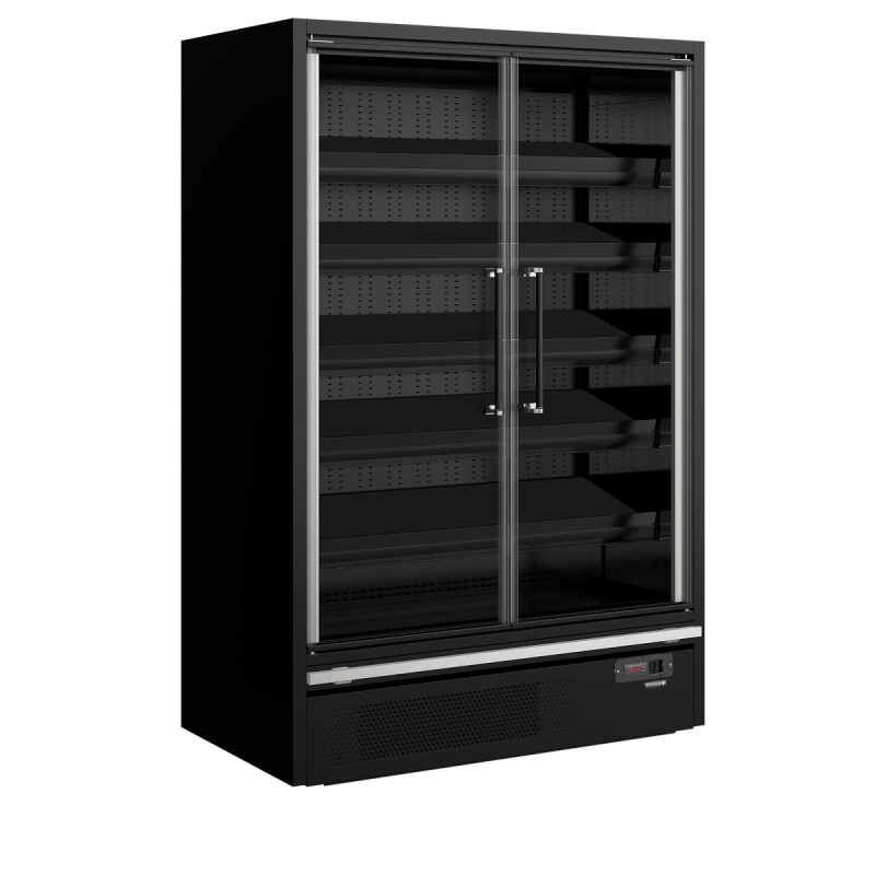 Vitrine r&eacute;frig&eacute;r&eacute;e pour supermarch&eacute; Galaxy+ GP14FGD Maxi Black - TEFCOLD - 48099