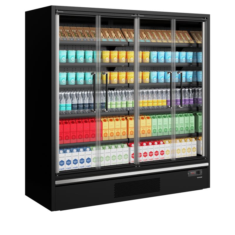 Vitrine r&eacute;frig&eacute;r&eacute;e pour supermarch&eacute; Galaxy+ GP20FGD Maxi Black - TEFCOLD - 48106