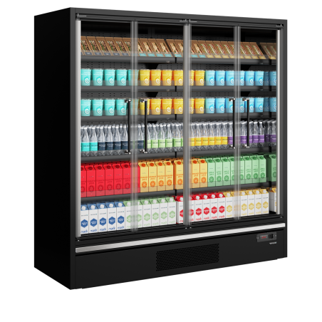 Vitrine r&eacute;frig&eacute;r&eacute;e pour supermarch&eacute; Galaxy+ GP20FGD Maxi Black - TEFCOLD - 48106