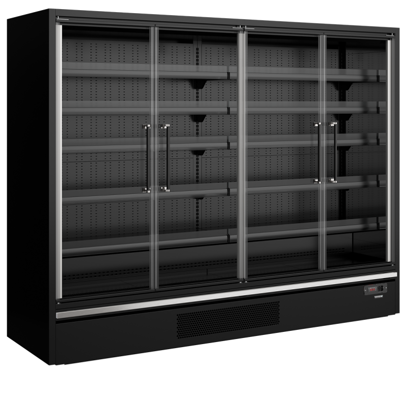 Vitrine r&eacute;frig&eacute;r&eacute;e pour supermarch&eacute; Galaxy+ GP26FGD Maxi Black - TEFCOLD - 48113