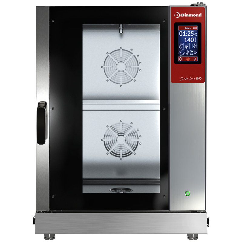 Elektrische TOUCH SCREEN stoomoven/convectieoven, 10x GN 1/1 - AUTO-CLEANING - Diamond - DFV1011/CTS