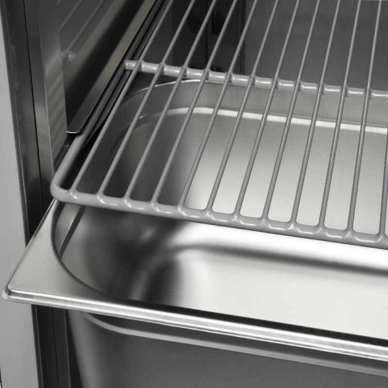 Vriescel met ventilatie 700 Lit. 1 glazen deur GN 2/1, op wielen - Diamond - IE70/R9H-G