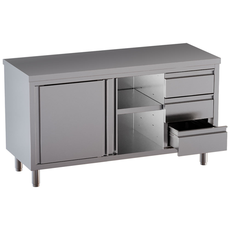 Tafel op kast neutraal en 3 laden rechts - Diamond - TA207CD-SA2