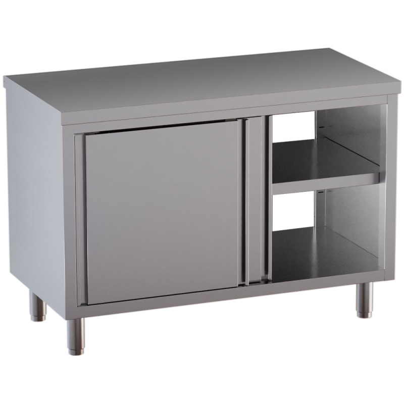 Tafel op kast neutraal, schuifdeuren, centrale doorgang - Diamond - TAP207-SA1