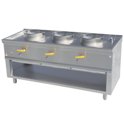 Fourneau wok 3 br&ucirc;leurs -...