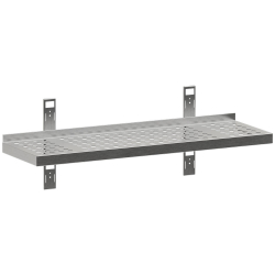 RVS wandplank met gaten, 2 beugels en 2 rails - Diamond -&hellip;